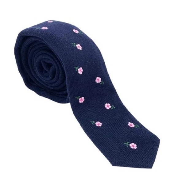 Gucci Other - 🌸HOST PICK🌸 🆕 Authentic Gucci Cashmere Navy Floral Mens Tie